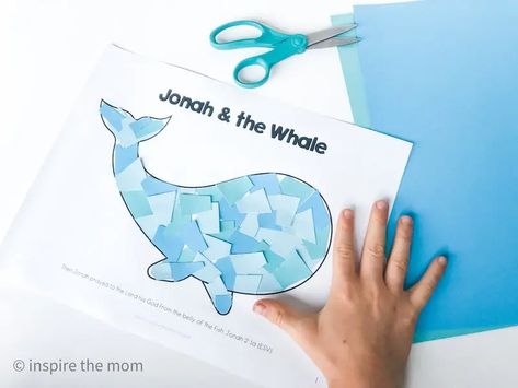 5 Jonah and the Whale Craft Ideas - Free Printable Templates Jonah And The Whale Craft, Jonah Craft, Sunday School Ideas, Kindergarten Sunday School, Whale Craft, Whale Crafts, Toddler Themes, Oldest Bible, Free Printable Templates