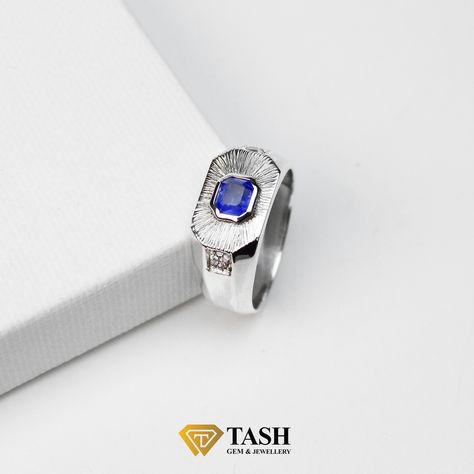 Men’s Blue Sapphire Ring Discover our men’s designer ring in pure silver, featuring a striking natural blue sapphire. This elegant piece blends boldness and sophistication, perfect for the modern man. Exclusively from Tash Gem & Jewellery. ☑️ Lifetime Warranty. ☑️ Islandwide Delivery. ☑️ Authorized dealer from National Gem & Jewellery Authority. Contact us for more details - 076 014 6956 | 011 279 4966 www.tashlk.com 888/1A, Athurugiriya Road, Malabe. WhatsApp : 076 014 6956 #tashjewel... Natural Blue Sapphire, Blue Sapphire Rings, Gems Jewelry, Modern Man, Pure Silver, Sapphire Ring, Blue Sapphire, Ring Designs, Sapphire