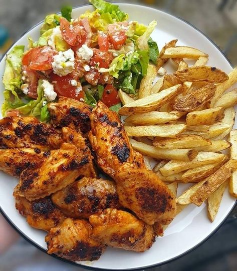 Chicken And Fries, Healthy Food Menu, Healthy Food Inspiration, Healthy Food Dishes, Healthy Food Motivation, Healthy Lifestyle Food, Healthy Dinner Recipes Chicken, Health Dinner Recipes, Food Videos Cooking