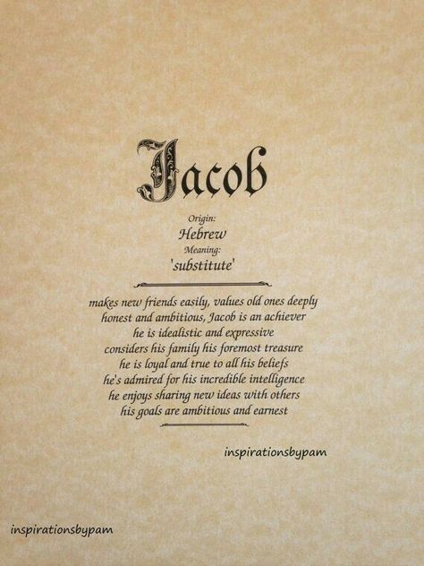 Jake Tattoo, Jacob Name, Names And Their Meanings, Children Names, Biblical Names, Meaning Art, Nature Words, Tattoo Name, Unique Words Definitions