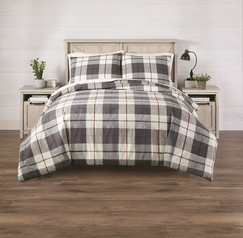 Free 2-day shipping. Buy Better Homes & Gardens 3-Piece Full/Queen Homestead Plaid Comforter Set at Walmart.com Plaid Comforter, Flannel Duvet Cover, Cuddl Duds, Queen Comforter Sets, Queen Comforter, Boys Bedroom, Boys Bedrooms, Boy's Bedroom, Comforter Set