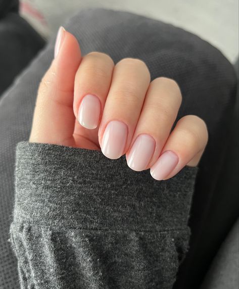 February Gel Nails 2024, Sheer Milky Pink Nails, Wedding Nails Milky White, Milky White Nails Round, Milk Manicure Nails, Milky White Pink Nails, Light White Nails, Milky White Nails Ideas, Engaged Nails