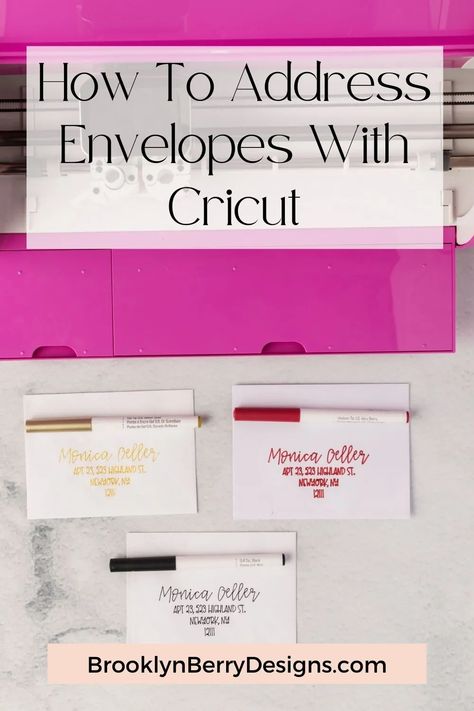 How To Make Invitations With Cricut, Cricut Wedding Invites, Diy Address Labels, How To Print On Envelopes, How To Address An Envelope, Creative Ways To Address Envelopes, Diy Addressing Wedding Envelopes, Cricut Writing On Envelopes, Addressing Envelopes By Hand Easy