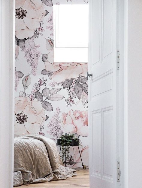 Floral wallpaper nursery