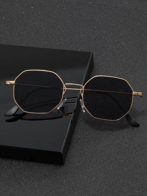 Casual Collar  Copper Alloy   Embellished   Men Accessories Sunglasses Men Aesthetic, Black Shades Sunglasses, Eye Aesthetic, Tattoo Sun, Aesthetic Eye, Mens Eye Glasses, Nail 2024, Classy Glasses, Shades For Men