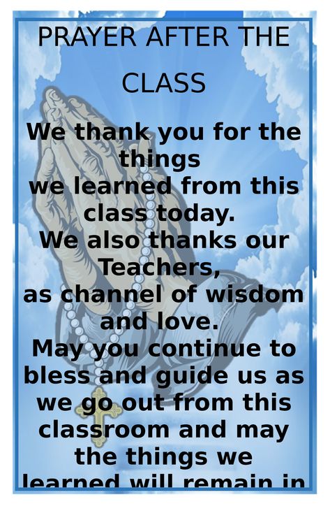 Prayer before and after class - PRAYER AFTER THE CLASS We thank you for the things we learned from - Studocu Prayers For High School Students, English Prayer For School, Closing Prayer For School, Prayer For School Student Classroom, Prayer For Classroom, Opening Prayer For School, Prayer Before Class Starts, Short Opening Prayer For School, Short Prayer Before Class Starts