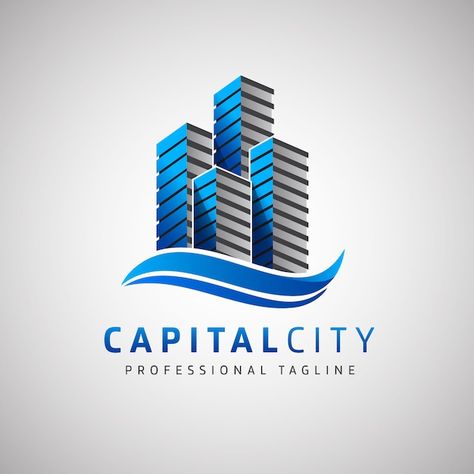 Capital city real estate logo | Premium Vector #Freepik #vector #property-logo #real-estate-logo #builder-logo #estate-logo Forest Logo, Rs Logo, Estate Logo Design, L Logo, Urban Design Plan, Design Studio Logo, Door Design Images, Contemporary Building, Real Estate Logo Design