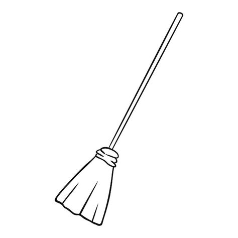 Broom Drawing, Witch Broomstick, Magic Broom, Witches Broomsticks, Line Art Style, Free Business Card Mockup, Doodle Illustration, Business Card Maker, Poster Maker