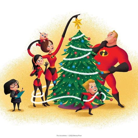 Pixar Christmas, Tinsel Ornaments, Movies Fanart, Disney Incredibles, Violet Parr, Disney Classroom, Disney Pixar Characters, Canva Fonts, Disney Fanart