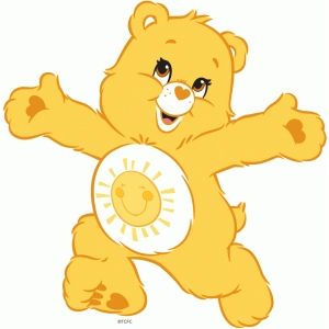 Silhouette Design Store: funshine bear leaping Funshine Bear, Silhouette Design Store, Care Bear, Care Bears, Silhouette Design, Design Store, Bears, Yellow, White