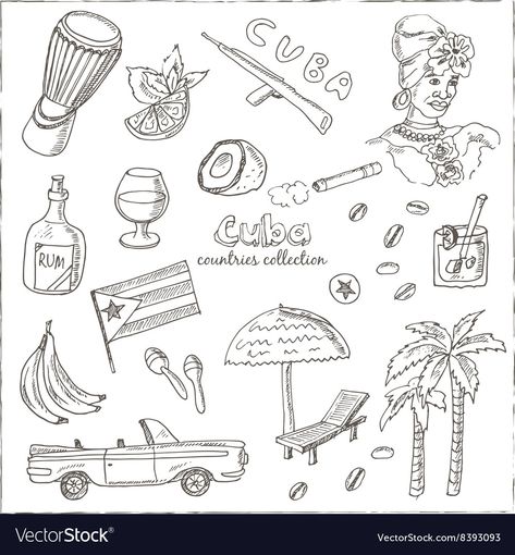 Cuba Tattoo Ideas Design, Cuban Tattoos, Surfboard Design, Tattoo Design Book, Hand Pictures, Cuba Travel, Classy Tattoos, Graphic Design Fonts, Dainty Tattoos