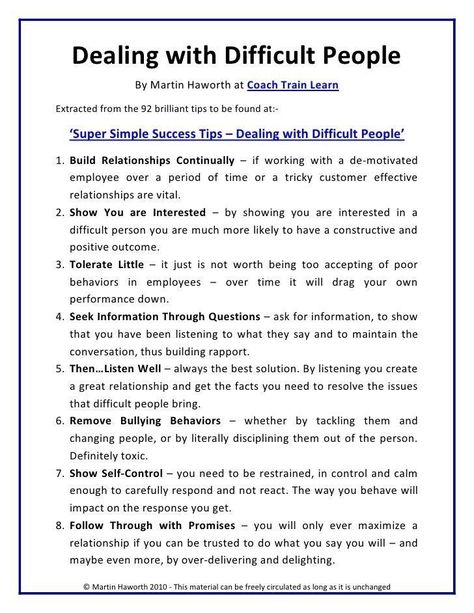 Dealing With Difficult Employees, Dealing With Difficult People At Work, How To Deal With Mean People, How To Deal With Difficult People, Supervisor Checklist, Difficult Employees Managing, How To Deal With Rude People, Difficult Employees, Staff Management