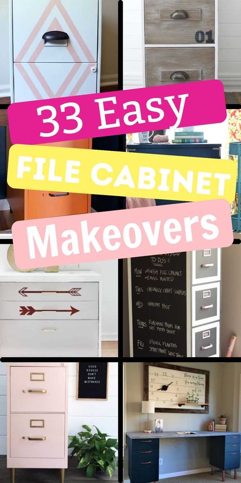 Decorating File Cabinets, Filing Cabinet Repurpose, Metal Cabinet Makeover, File Cabinet Redo, Painted File Cabinets, Filing Cabinet Organization, Diy File Cabinet, File Cabinet Makeover, Inspirational Office