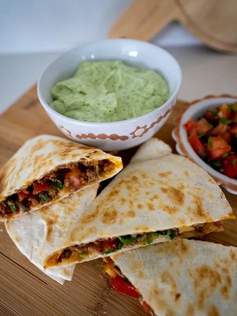 Beef Quesadillas - Simple Home Edit Beef Tortilla, Weekly Dinner Ideas, Tacos Tuesday, Chicken Chilli, Beef Quesadillas, Meal Rotation, Slow Cooker Breakfast, Weekly Dinner, Meals To Try