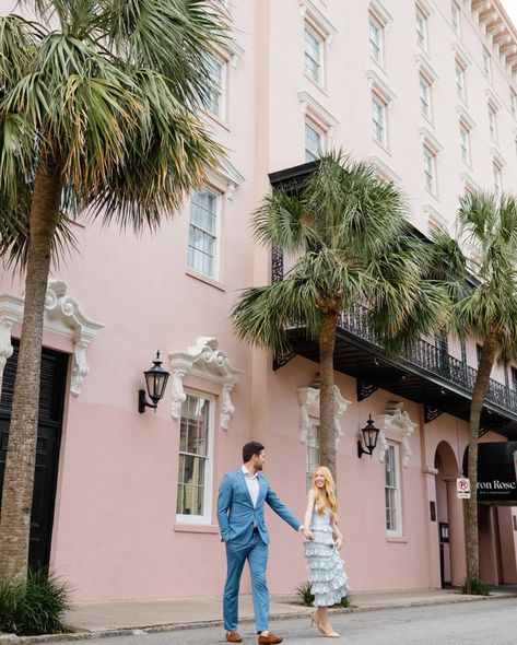 Katherine & Tyler’s love in the streets of Charleston 🤍 Charleston Wedding Photos, Downtown Charleston Engagement Photos, Charleston Engagement Photos, Charleston Engagement, Photo Mood, Downtown Charleston, Charleston Wedding, Engagement Photo, The Streets