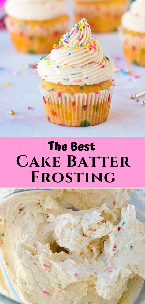 Funfetti Frosting, Frosting Recipes Easy, Birthday Cake Flavors, Cake Frosting Recipe, Boxed Cake, Slow Cooker Desserts, Best Cake, Cupcake Flavors, Cupcakes Cake