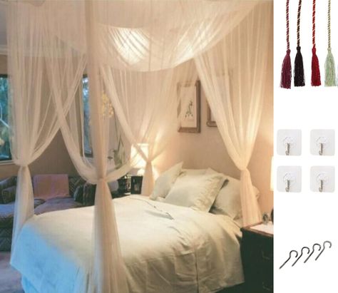 Ceiling Bed, Girls Princess Bedroom, Mosquito Net Bed, Bed Drapes, Canopy Bed Curtains, Canopy Bed Frame, Canopy Curtains, Canopy Bedroom, Bed Canopy