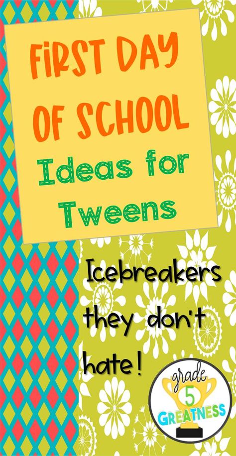 5th Grade 1st Day Of School, First Day School Activities Elementary, 1st Day Middle School Activities, Grade 6 First Day Of School Activities, Grade 5 First Day Of School, Grade 6 First Week Of School, Ela First Day Of School Activities, 6th Grade Ice Breakers First Week, 8th Grade First Day Of School Activities