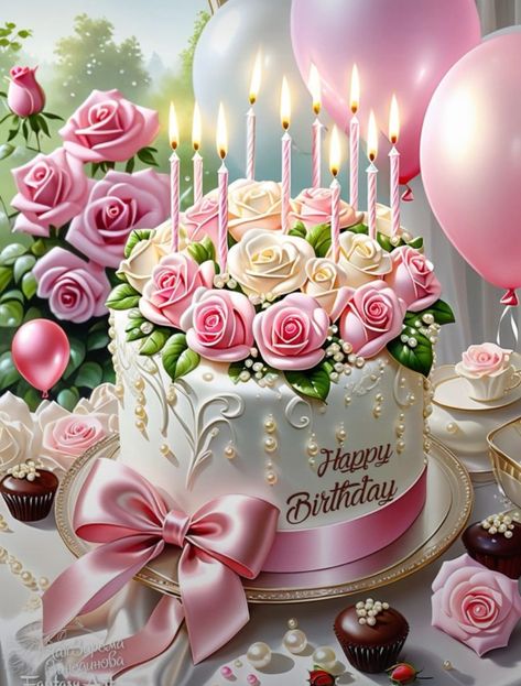 Happy Birthday For Women, Happy Birthday Cute, Happy Birthday Flowers Gif, Happy Birthday Bouquet, Happy Birthday Pink, Happy Birthday Wishes Pics, Happy Birthday Floral, Happy Birthday Flowers Wishes, Happy Birthday Cake Photo