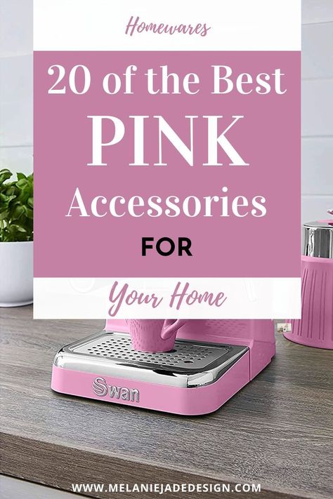 Pink Appliances In Kitchen, Pink Kitchen Sink, Pink Kitchen Decor Ideas, Pink Kitchen Inspiration, Pink And White Kitchen, Pink Appliances, Pink Kitchen Accessories, Pink Kitchen Utensils, Hot Pink Kitchen