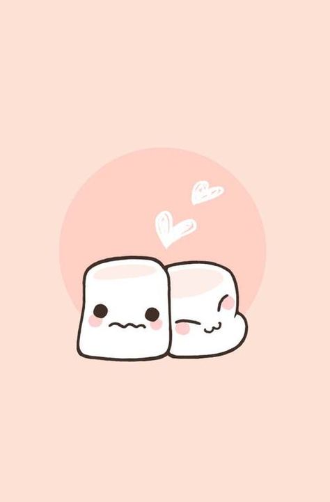 Image de cute, love,  kawaii Marshmallows, Pink, Kawaii