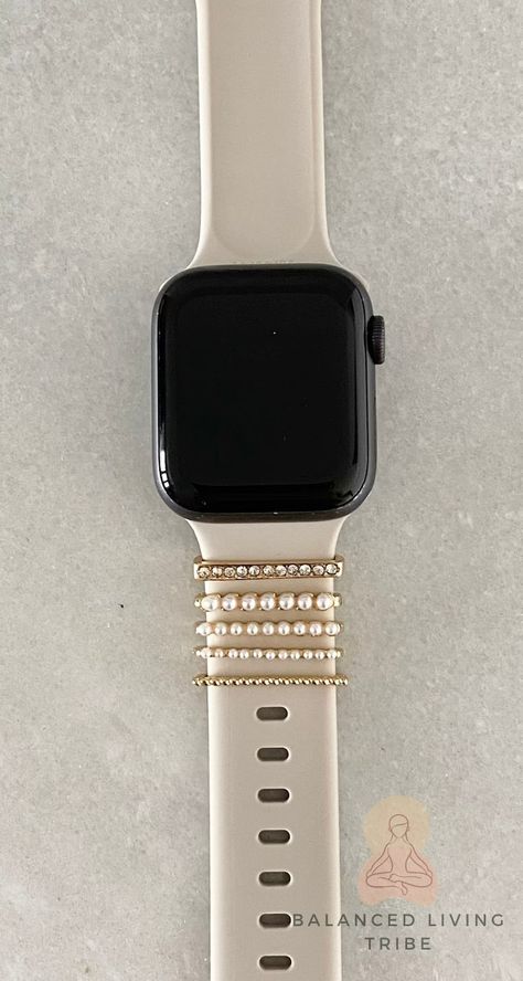 Custom Charm for Apple Watch Band Wrist Watch Accessory - Etsy UK Chic Apple Watch Band, Girly Wishlist, Apple Watch Charms, Apple Watch Black, Aesthetic Tech, Apple Watch Colors, Cute Apple Watch Bands, Watch Accessory, Phone Homescreen