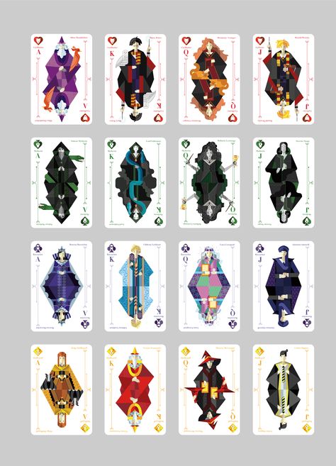 Cette graphiste imagine un magnifique jeu de cartes avec les personnages d'Harry Potter Harry Potter Christmas Diy, Harry Potter Playing Cards, Carte Harry Potter, Harry Potter Play, Harry Potter Monopoly, Harry Potter Cards, Imprimibles Harry Potter, Art Harry Potter, Harry Potter Printables