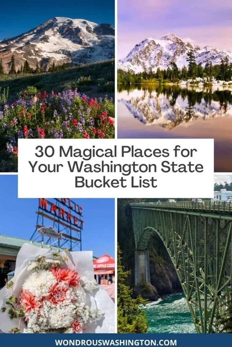 30 Magical Places for Your Washington State Bucket List State Bucket List, Snoqualmie Washington, Washington Things To Do, Skagit Valley Tulip Festival, Rialto Beach, Snoqualmie Falls, Things To Do In Washington, Washington State Travel, Visit Seattle