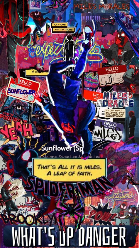 What’s Up Danger? - Miles Morales Miles Morales Spiderman, Spiderman Artwork, Marvel Spiderman Art, Miles Morales, Leap Of Faith, Spiderman Art, Wallpaper App, Spider Verse, Marvel Spiderman