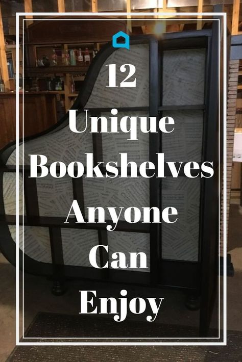 16 Smart Bookcase Projects Not Just for Bookworms. #diy #organization #storage Unusual Shelving Ideas, Unusual Bookshelves, How To Store Books Without Bookshelf, Diy Bookcase Ideas, Creative Book Shelves, Unique Book Shelves, Library Cottage, Unusual Bookcase, Unusual Bookshelf