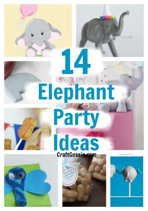 Elephant Decorations Party, Elephant Birthday Party Ideas, Elephant Food Ideas, Elephant Birthday Party Boy, Elephant Snacks, Elephant Birthday Theme, Elephant Party Ideas, Elephant Theme Birthday Party, Elephant Party Decorations