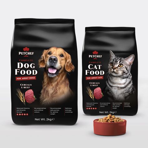 Cat Food Packaging, Pet Advertising, Pet Food Packaging, Class Pet, Pet Items, Consumer Packaging, Natural Dog Food, Green Background Video, Food Packaging Design