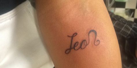 Leo Leo Sign Tattoo, Belly Button Tattoo, Button Tattoo, Astrology Tattoo, Sign Tattoo, Leo Tattoos, Silhouette Tattoos, Leo Sign, Large Tattoos