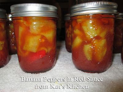 Welcome to Kat's Canning Tidbits I hope you enjoy your visit!: Banana Peppers in Red Sauce Canned Banana Peppers In Red Sauce, Canned Hungarian Wax Peppers, Canned Peppers, Dehydrated Veggies, Canning Hot Peppers, Canning Veggies, Canning Banana Peppers, Recipes With Banana Peppers, Sweet Banana Peppers