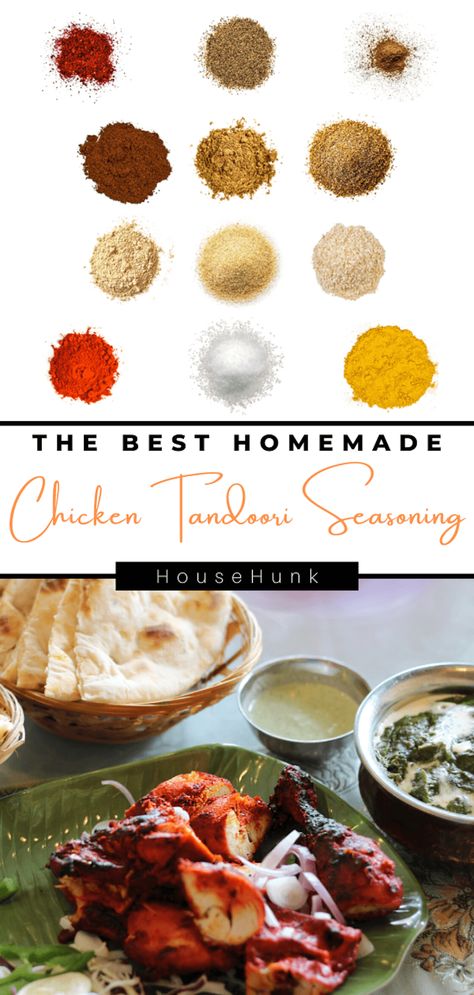 Transport your taste buds to India with our homemade chicken tandoori seasoning. Infuse your chicken with a fragrant blend of spices for an unforgettable culinary journey. Aromatic, smoky, and utterly delicious! Tandoori Spice Blend, Tandori Spice Chicken Recipe, Tandoori Seasoning Recipe, Tandoori Spice Recipe, Chicken Tandoori, Spice Mix Recipes, Homemade Spice Blends, Drink Inspiration, Easy Dips