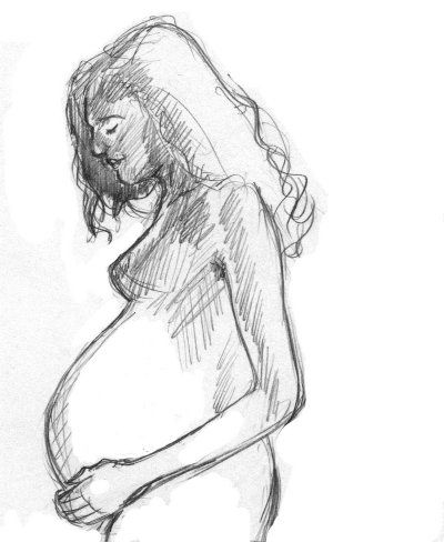 Pregnant woman Pregnant Lady Sketch, Drawing Of A Pregnant Woman, Maternity Drawing Art, Pregnant Woman Sketch, Drawing Pregnant Women, Pregnant Sketch, Pregnant Woman Drawing, Pregnant Drawing, Pregnant Woman Art