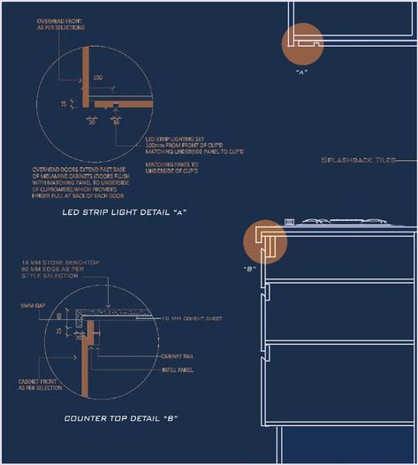 Splashback,Overhead Cabinet and Countertop Drawer Details Countertop Drawers, Overhead Cabinet, Office Table Design, Architecture Drawing Plan, Cabinet Detailing, Detailed Plans, Detailed Drawings, Kitchen Cabinet Design, Office Table