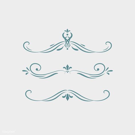 Ornamental Lines, Murmuration Art, Blue Calligraphy, Ornamental Vector, Corner Borders, Vintage Border, Creative School Project Ideas, Vintage Borders, Blue Border