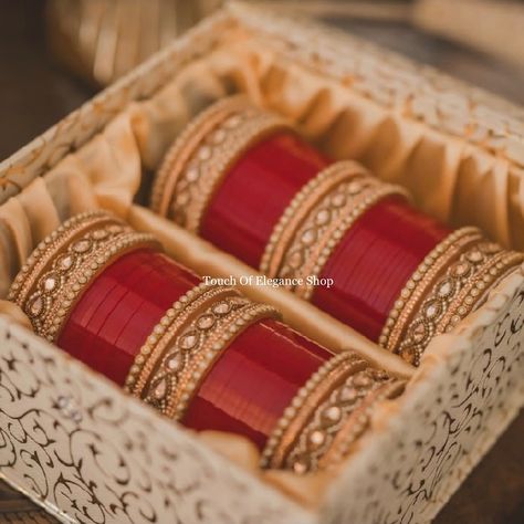 Red Chooda, Choora Ceremony, Bangle Ceremony, Bridal Jewellery Inspiration, Bridal Chura, Indian Bridal Jewellery, Cherry Color, Bridal Jewellery Design, Jewellery Inspiration