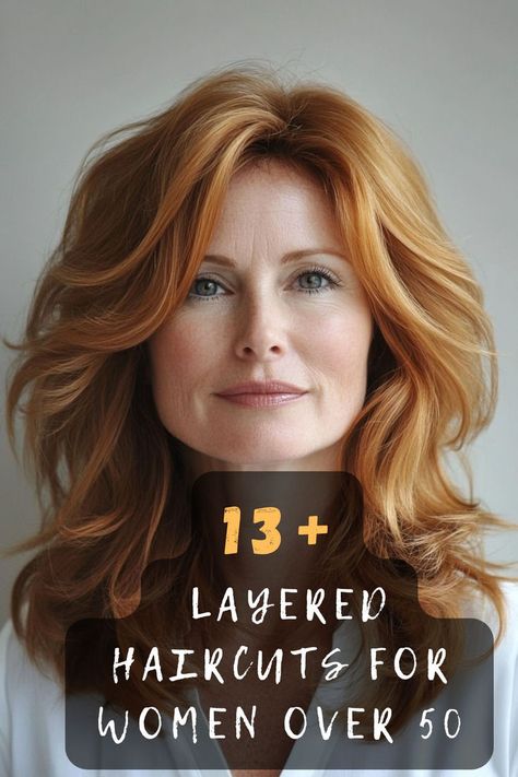 Boost Your Style With Layered Cuts For Medium Hair! 💇‍♀️✨ Check Out 13 Gorgeous Hairstyles For Women Over 50 That Offer Movement And Modern Flair. Ideal For Those Who Love To Stand Out. Excited To Boost Your Style? Click To Discover! 🌟 #BoostYourStyle #LayeredCuts #MediumHair #ModernFlair #WomenOver50 Medium Layered Haircuts For Women, Layered Medium Hairstyles, Cuts For Medium Hair, Medium Hairstyles For Women, Layered Haircuts For Women, Styles For Women Over 50, Medium Layered Haircuts, Haircuts For Women Over 50, Layered Haircuts For Medium Hair