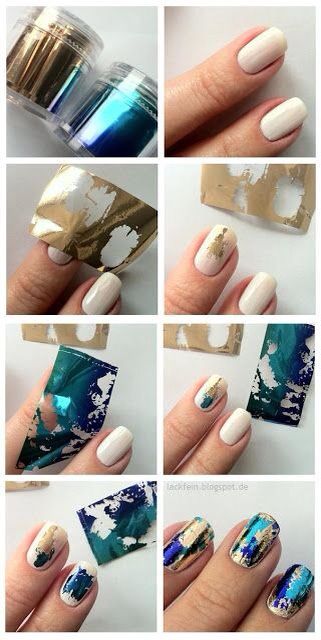 Quick Nail Art, Unghie Nail Art, Foil Nail Art, Nail Swag, Foil Nails, Kandy, Nail Art Inspiration, Fancy Nails, Nail Art Tutorial