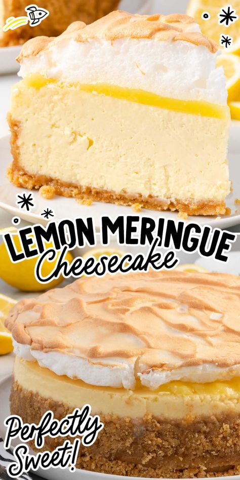 Lemon Meringue Pie Cheesecake, Edwards Lemon Meringue Pie Recipe, Lemon Marange Pie Cheesecake, Lemon Meringue Cheesecake Recipe, Nilla Wafer Crust, Lemon Meringue Pie Recipe, Meringue Cheesecake, Toasted Meringue, Meringue Topping