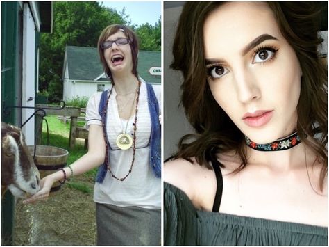 2009 vs. now. No more mullet, braces off, and better eyebrows. I still cry tears of joy when I get to feed goats, though.—somethingtangible Girls With Big Foreheads, Better Eyebrows, Glow Ups, Transformation Pictures, Braces Off, Adolescent Health, Post Divorce, Regular People, Best Eyebrow Products