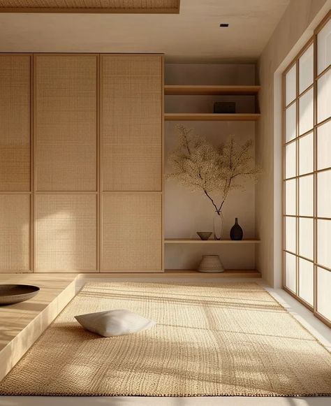 Japanese Hallway, Shoji Sliding Doors, Style Hallway, Zen Interiors, Japandi Interiors, Japanese Home Design, Japandi Design, Pavilion Design, Bathing Beauty