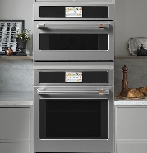 Upgrade your kitchen with this 30-incy Cafe electric single wall oven. The built-in Wi-Fi lets you manage oven functions via virtual assistants or the convenience of your phone, and the True European Convection circulates air for even cooking. This Cafe electric single wall oven features a steam-clean function for hassle-free cleaning. Wall Oven Microwave Combo, Desserts Cheesecake, Fruit Carvings, Convection Wall Oven, Quinoa Rice, Wall Oven Microwave, Convection Cooking, Microwave Convection Oven, Electric Wall Oven