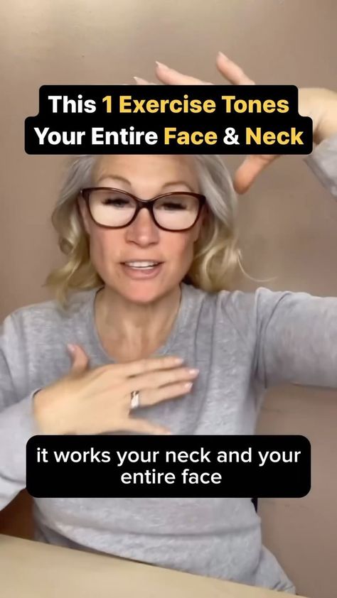 Liz Wadden | Face Yoga Specialist | Want a tighter, more youthful-looking face and neck?  Grab my 7 Day Skin Tightening Course which features 11 skin toning and firming… | Instagram Face And Neck Yoga, Face And Neck Massage, Face Tapping For Wrinkles, Jowel Exercises Face, Face Exercises For Wrinkles, Face Tightening Exercises, Facial Exercises For Jowls, Neck Grab, Tighten Neck Skin