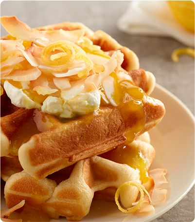 Krusteaz Lemon Creme Waffle Recipe Krusteaz Recipes, Belgian Waffle Mix, Gluten Free Buttermilk Pancakes, Honey Cornbread Muffins, Almond Flour Pie Crust, Cinnamon Crumb Cake, Crumb Cake Muffins, Hawaiian Sweet Breads, Lemon Creme