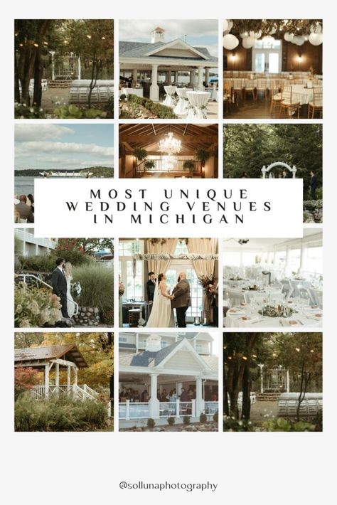 Most Unique Wedding Venues in Michigan for 2025 - sollunaphotography.com Michigan Beach Wedding, Unique Rustic Wedding, Southern Wedding Venues, Lake Michigan Wedding, Ski Wedding, Michigan Wedding Venues, Smallest Wedding Venue, Wedding Venues Beach, Wedding Spot