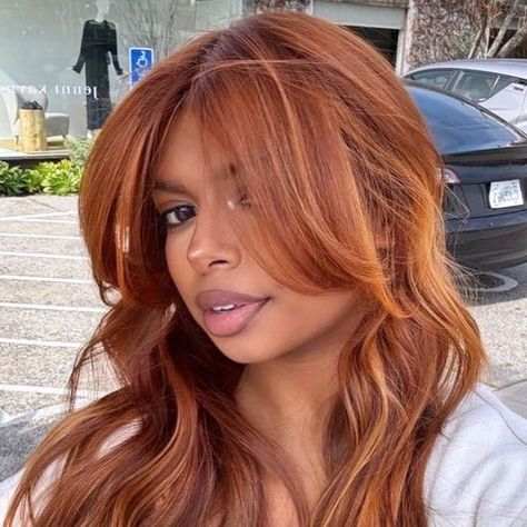 Jenna Perry Hair Studio on Instagram: "blonde highlights on copper hair for @casjerome by @georgepapanikolas 🎨✨  #hairinspo #copperhair #highlights #haircolorist #hairtransformation #jennaperryhairstudio" Faded Copper Hair Color, Orange Hair With Highlights, Bright Copper Hair With Highlights, Highlights On Copper Hair, Copper With Highlights, Copper And Blonde Highlights, Ginger Hair With Highlights, Copper With Blonde Highlights, Ginger Hair With Blonde Highlights