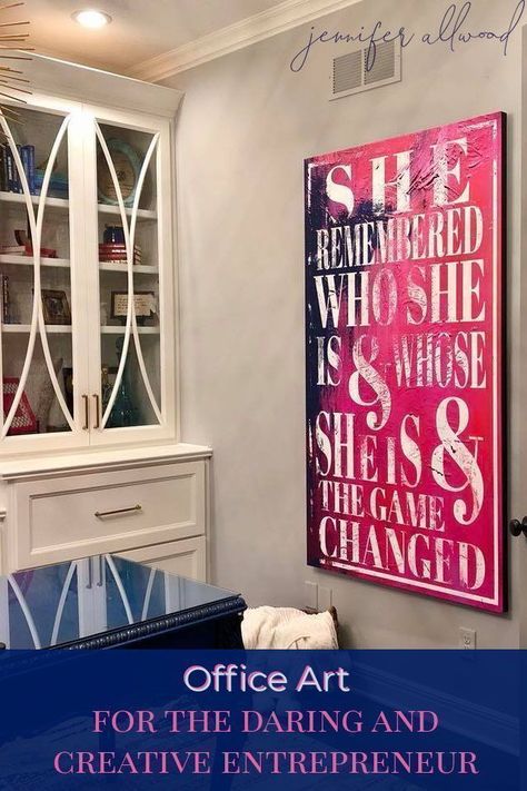 The Most Beautiful Canvas for the Christian Entrepreneur and more home office decor by Jennifer Allwood #christian #businesswoman #jenniferallwood Gray Interior Doors, Jennifer Allwood, Small House Decorating, Up House, Chic Office, Affordable Home Decor, Chic Home Decor, Office Art, Home Office Design